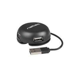 Hub USB Natec 4x USB 2.0 Bumblebee czarny | PartsPC.pl