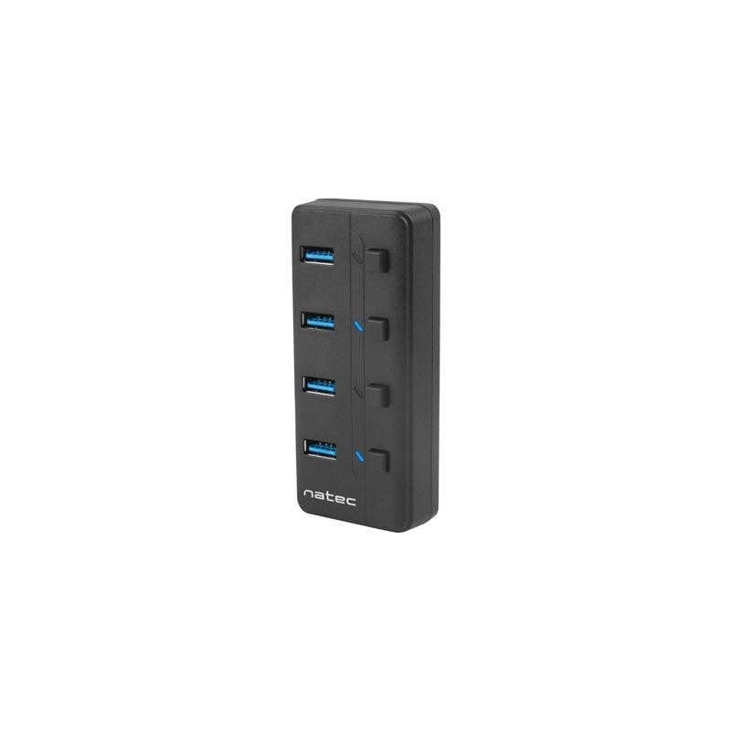 Hub USB Natec 4x USB 3.0 Mantis 2 z włącznikiem + zasilacz… | PartsPC.pl