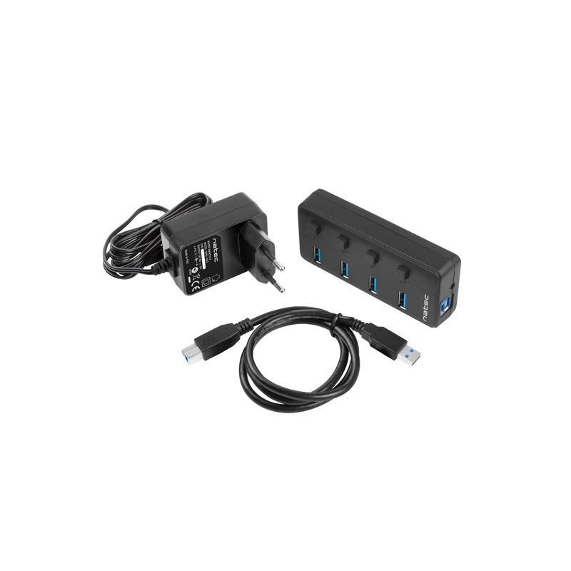 Hub USB Natec 4x USB 3.0 Mantis 2 z włącznikiem + zasilacz… | PartsPC.pl