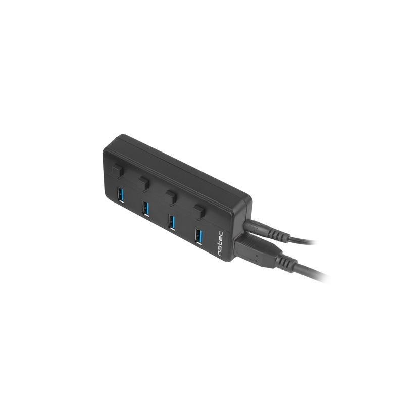 Hub USB Natec 4x USB 3.0 Mantis 2 z włącznikiem + zasilacz… | PartsPC.pl