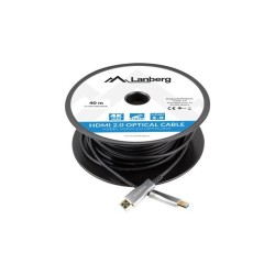 Kabel HDMI Lanberg M/M v2.0 40m czarny optyczny AOC | PartsPC.pl