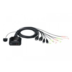 ATEN Przełącznik KVM z 2 portami USB 4K HDMI ze zdalnym selektorem portów