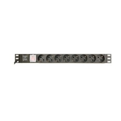 Gembird Listwa zasilająca rack (PDU), 8 gniazd typ Schuko, 1U, 10A, wtyk