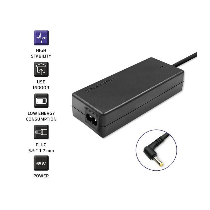 Zasilacz sieciowy Qoltec do Acer 65W | 19V | 3,42A | 5.5*1.7… | PartsPC.pl