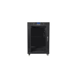 Szafa instalacyjna Rack stojąca 19" 15U 600x600 czarna drzwi… | PartsPC.pl