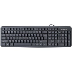 Klawiatura przewodowa Defender ELEMENT HB-520 USB czarna | PartsPC.pl