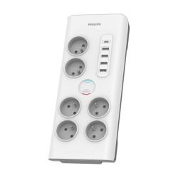 Philips Listwa antyprzepięciowa 6 gniazd AC Fr 40W, 2 m
