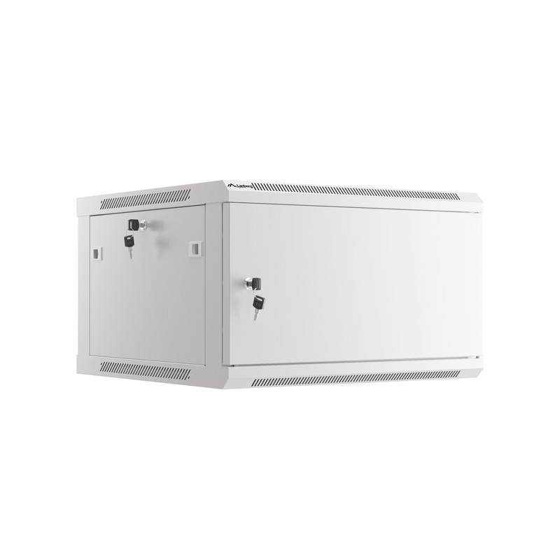 Szafa instalacyjna Rack wisząca 19" 6U 600x600 szara drzwi m… | PartsPC.pl