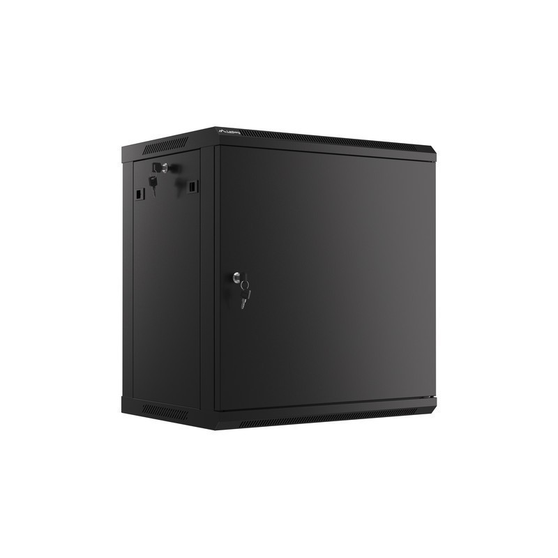 Szafa instalacyjna Rack wisząca 19" 12U 600x450 czarna drzwi… | PartsPC.pl