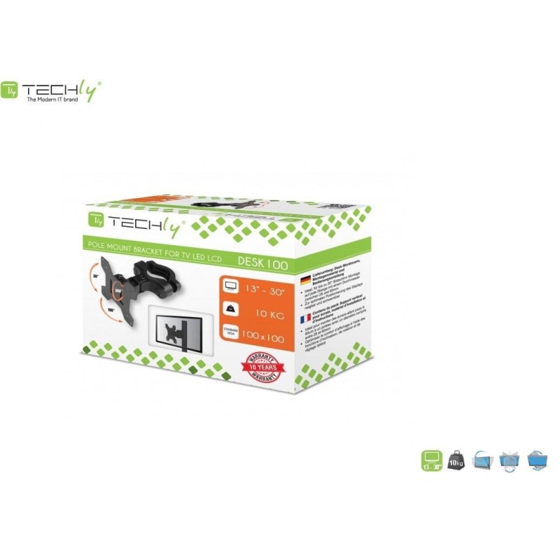 Uchwyt na słup Techly 13"-30", 10kg obrotowy | PartsPC.pl