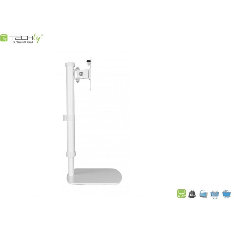 Uchwyt biurkowy Techly 17"-27", 6kg pionowy | PartsPC.pl