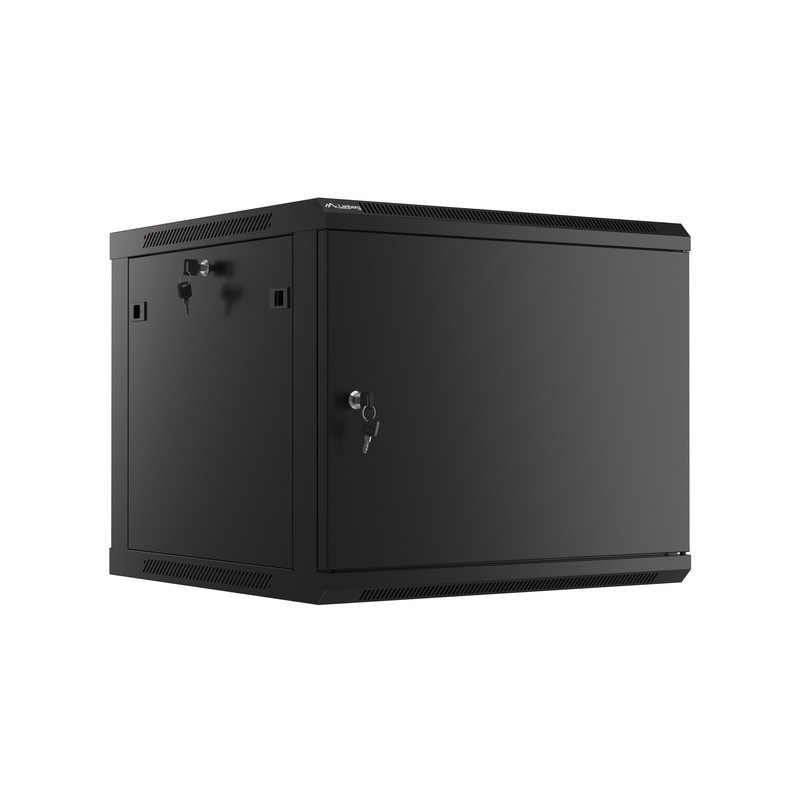 Szafa instalacyjna Rack wisząca 19" 9U 600x600 czarna drzwi … | PartsPC.pl