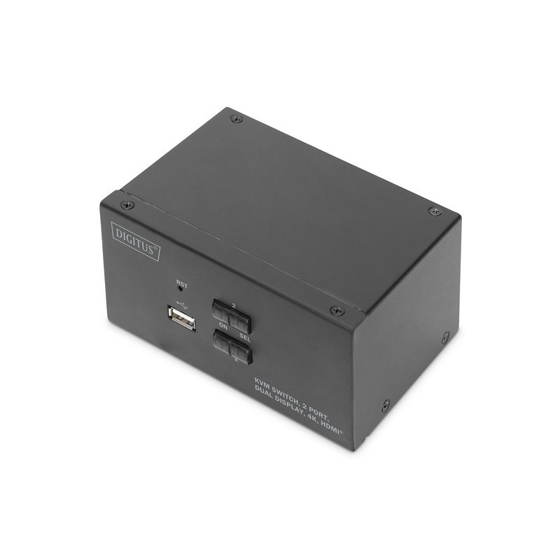 Przełącznik KVM DIGITUS 2 portowy HDMI, Dual Display, 4K... | PartsPC.pl