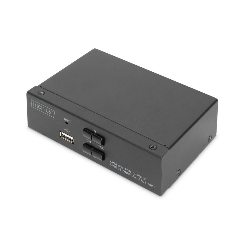 Przełącznik KVM DIGITUS 2 portowy HDMI, 4K 30Hz | PartsPC.pl
