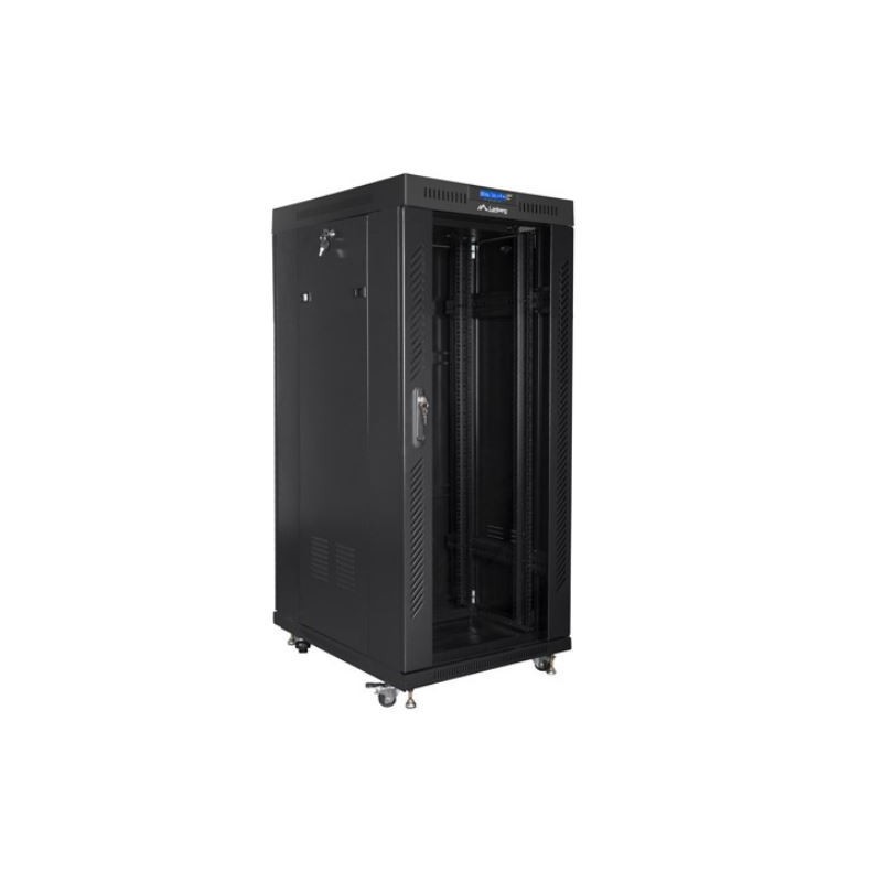 Szafa instalacyjna Rack stojąca 19" 37U 800x1000 czarna drzw… | PartsPC.pl
