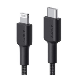 AUKEY CB-CL03 kabel Lightning - USB-C 2m MFi Apple USB-PD nylonowy oplot