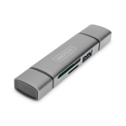 Czytnik kart DIGITUS 3-portowy USB Typ C/ USB 3.0 SuperSpeed… | PartsPC.pl