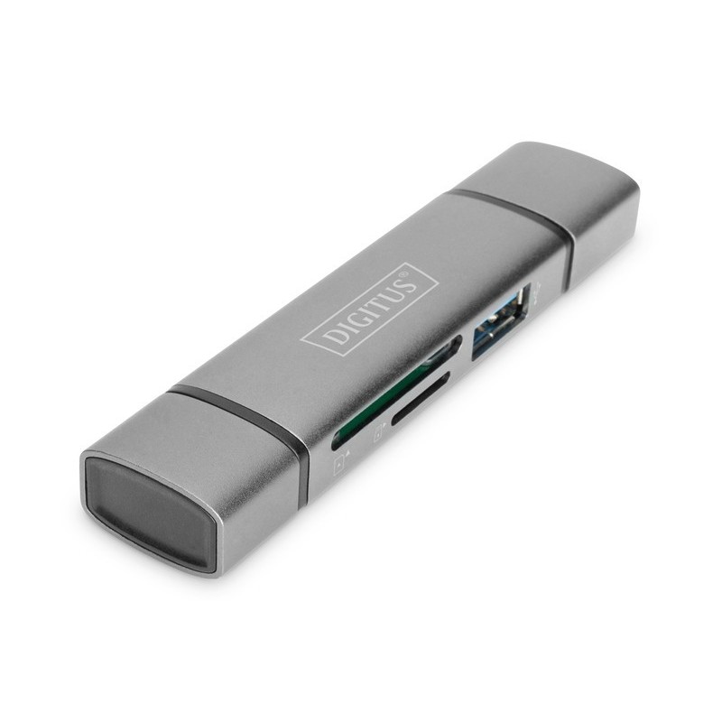 Czytnik kart DIGITUS 3-portowy USB Typ C/ USB 3.0 SuperSpeed… | PartsPC.pl
