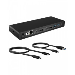 IcyBox Stacja dokująca IB-DK2245AC 13w1, 2xDP,2xHDI,USB, LAN, USB-C, PD do