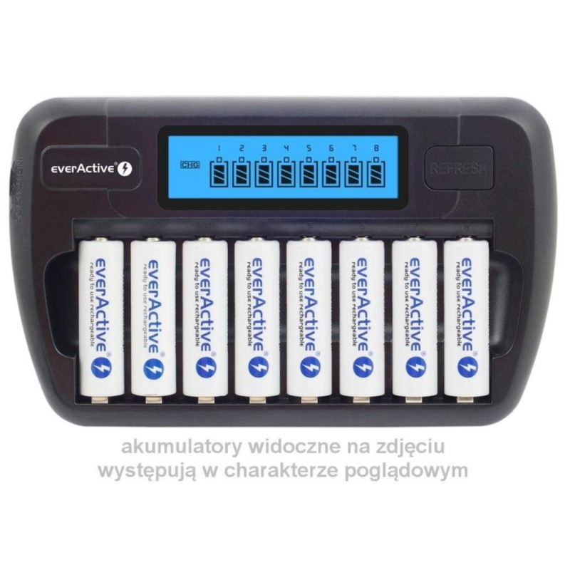 Ładowarka akumulatorków Ni-MH EverActive NC-800 | PartsPC.pl