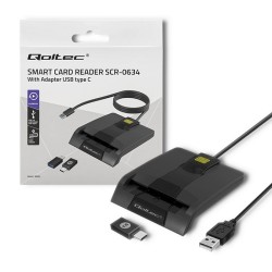 Czytnik kart chipowych ID Qoltec SCR-0634 | USB 2.0 + adapte… | PartsPC.pl