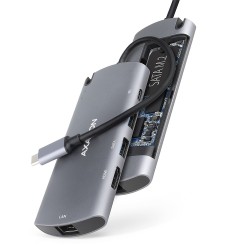 AXAGON HMC-6M2 Wieloportowy hub USB-C 3.2 Gen 1, slot M.2 SATA + HDMI +