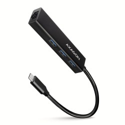 AXAGON HMC-GL3A Wieloportowy hub USB 4in1, 5Gbps, 3x USB-A + GLAN, 20cm