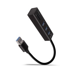 AXAGON HMA-CR3A Wieloportowy hub 3x USB-A + SD/microSD, USB3.2 Gen 1 hub,
