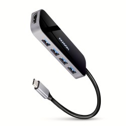 AXAGON HMC-6H4A Wieloportowy hub 4x USB-A + HDMI, USB-C 3.2 Gen 1, PD 100W,