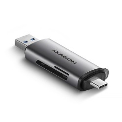 AXAGON CRE-SAC Czytnik kart zewnętrzny USB3.2 Gen 1 Type-C + Type-A