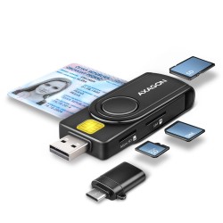 AXAGON CRE-SMP2A Czytnik kart identyfikacyjnych & SD/microSD/SIM card