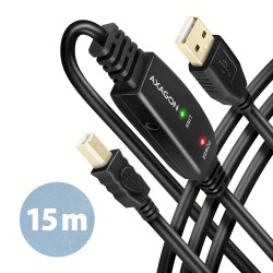 AXAGON ADR-215B USB 2.0 A-M - B-M aktywny kabel połączeniowy/wzmacniacz 15m