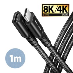 AXAGON BUCM32-CF10AB Kabel przedłużacz Gen2 USB-C - USB-C, 1m, 5A, 20Gbps,