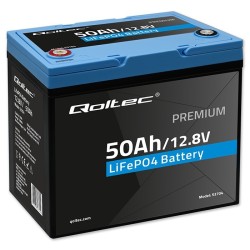Akumulator LiFePO4 Qoltec Litowo-Żelazowo-Fosforanowy | 12.8V | 50Ah |