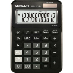 Sencor Kalkulator biurkowy SEC 372BK duży 12 cyfrowy wyświetlacz LCD