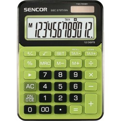 Sencor Kalkulator biurkowy SEC 372GN, duży 12 cyfrowy wyświetlacz LCD