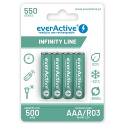 Akumulatorki AAA / R03 everActive Ni-MH 550 mAh ready to use… | PartsPC.pl