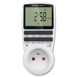 Programator czasowy Qoltec elektroniczny PC0628 | 3680W | 16A | LCD
