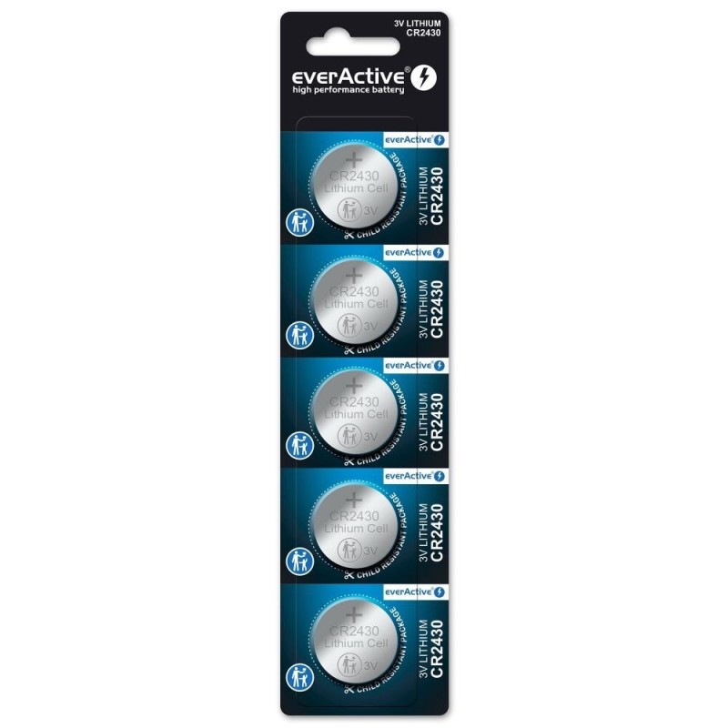 Bateria litowa CR2430 everActive 5 szt. | PartsPC.pl