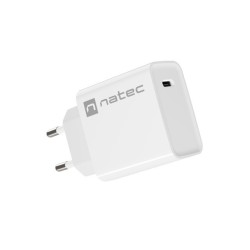 Ładowarka sieciowa Natec Ribera 1x USB-C 20W biała | PartsPC.pl