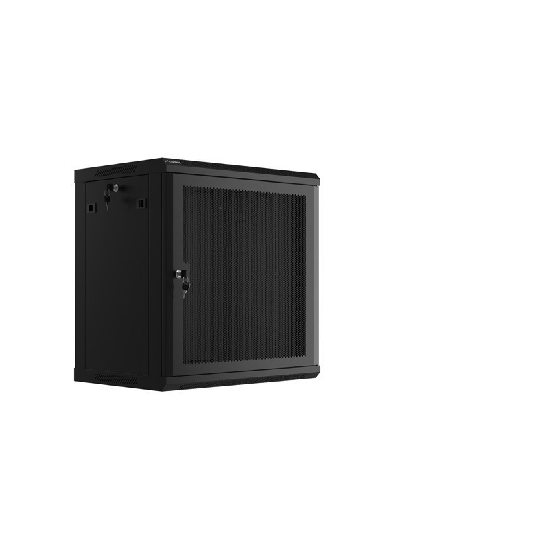 Szafa instalacyjna Rack wisząca 19" 12U 600x450 czarna drzwi… | PartsPC.pl