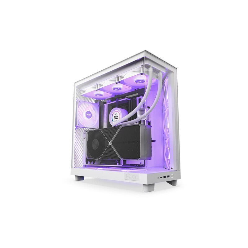 Obudowa NZXT H6 Flow RGB Midi Tower biała z oknem | PartsPC.pl