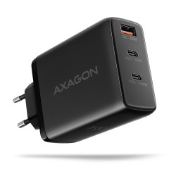 AXAGON ACU-DPQ100 Ładowarka sieciowa GaN 100W, 3x port (USB-A + dual USB-C)