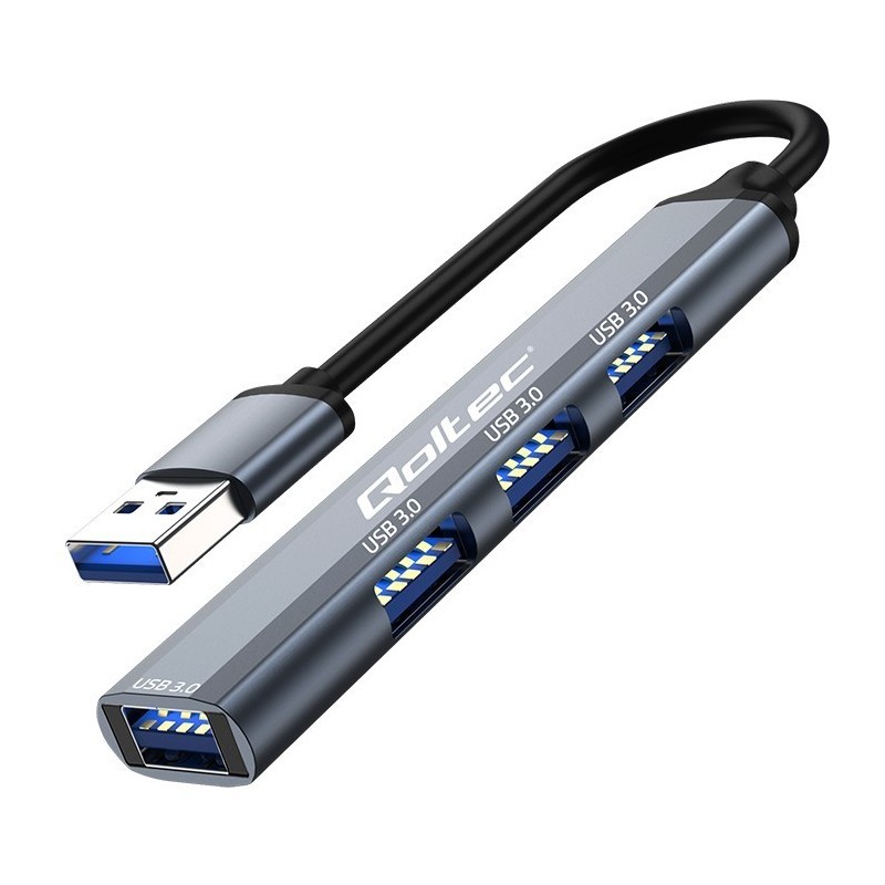 Hub Qoltec adapter USB 3.0 4w1 | 4x USB 3.0 | PartsPC.pl
