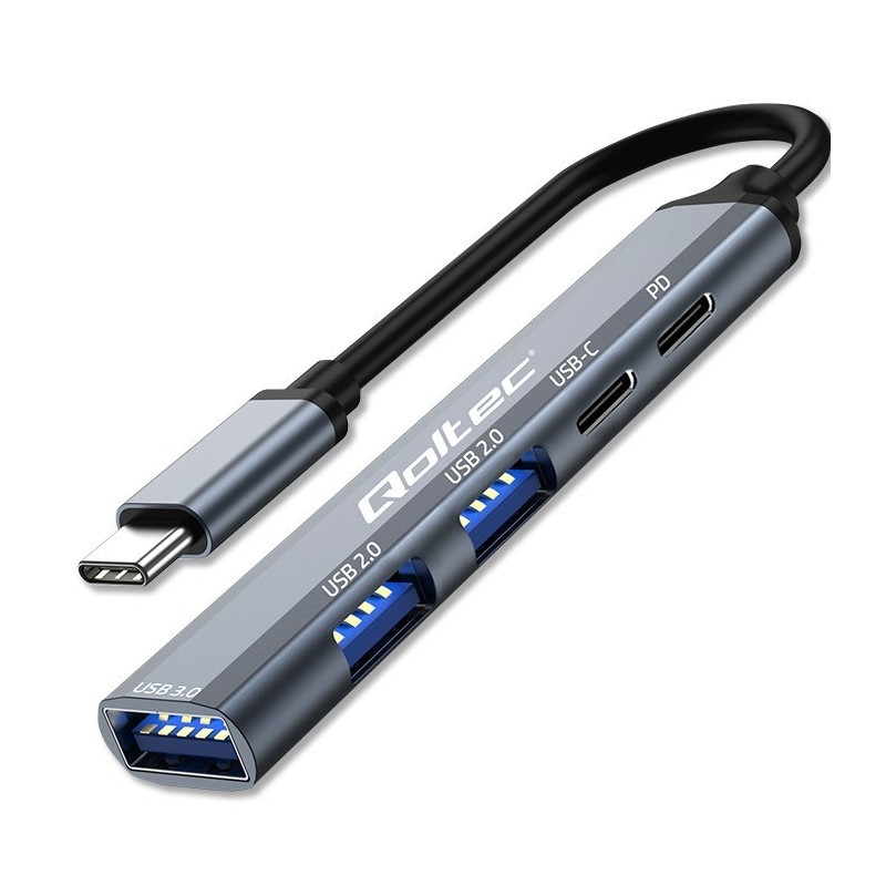 Hub Qoltec adapter USB-C 3.1 5w1 | USB-C PD | USB-C | 2x USB… | PartsPC.pl