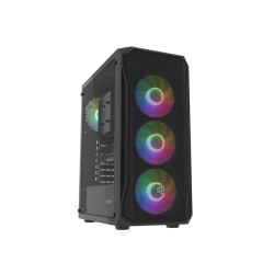 Obudowa Fury SHOBO SH4F RGB ATX Midi Tower z oknem czarna | PartsPC.pl