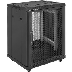 Szafa RACK Qoltec 19" | 15U | 600x600x855 | Perforowane drzw… | PartsPC.pl