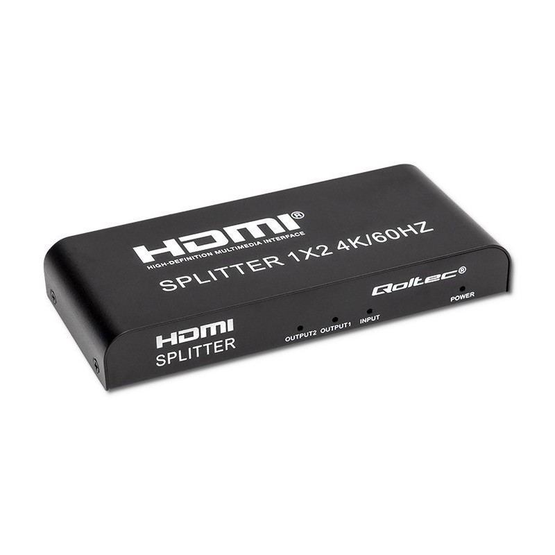 Rozdzielacz aktywny Qoltec Splitter 2 x HDMI 4K x 2K |... | PartsPC.pl
