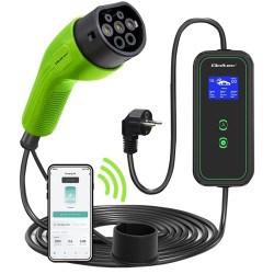 Ładowarka Qoltec do samochodu elektrycznego EV z regulacją 2w1 Typ2 | 3.5kW