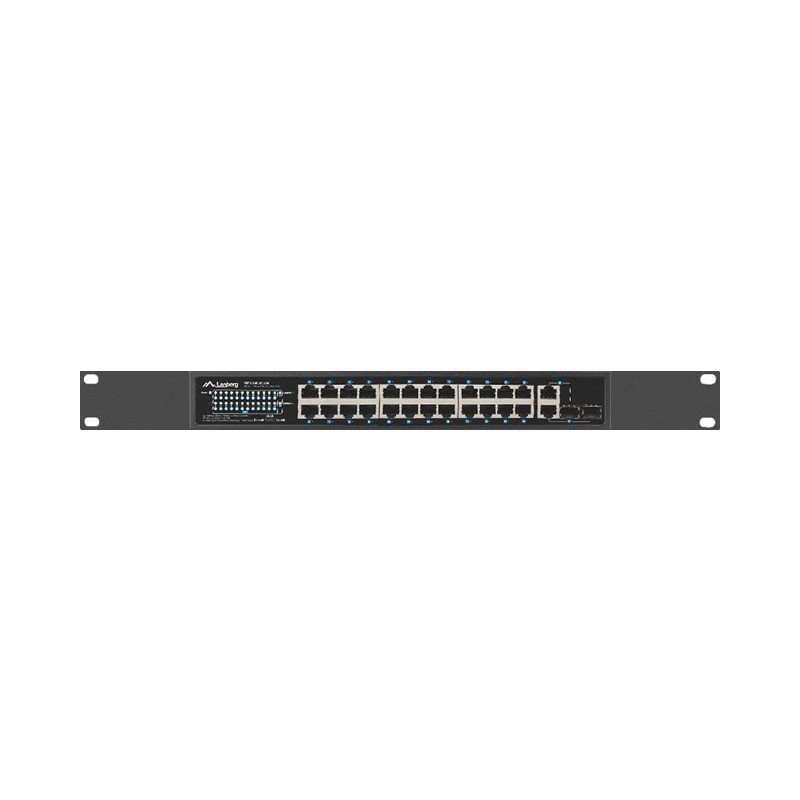Switch niezarządzalny Lanberg 24x 100Mb PoE+/2x Combo Rack 1… | PartsPC.pl